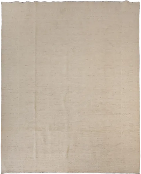 Luxurious Handmade Muted Wool Oushak Rug in Light Neutral for Classic Interiors 8x10