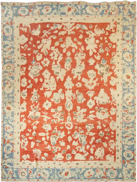 Outstanding! ALL All Over Oushak Turkish Large Floral Wool Rug 10x14