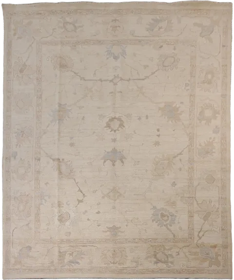 Muted Oriental wool Oushak Turkish Area Rug 8x10