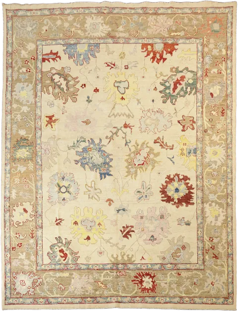 Vegetables Dye Wool Oushak Oriental Turkish Area Rug 8x10