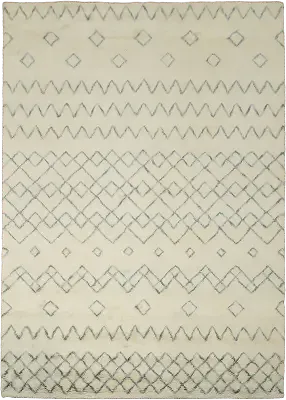 Moroccan Beni Ourain Shag Berber trellis rug