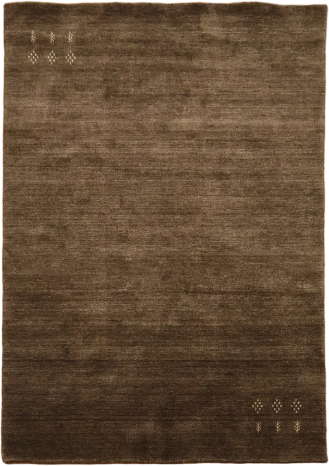 Modern Brown Gabbeh Area Rug 6x8