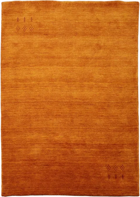 Hand-Knotted Orange Gabbeh Rug 6x8
