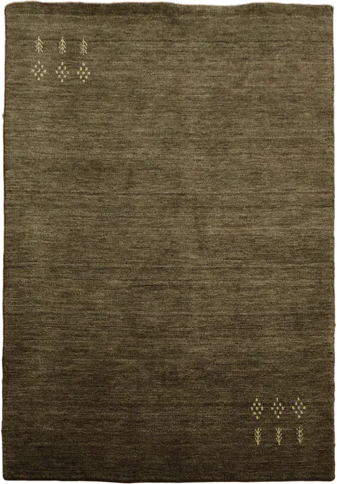 4x6 Brown Gabbeh Hand-Knotted Rug