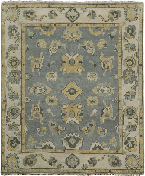 African Gray Rug with Vintage Persian Style Patterns 8x10