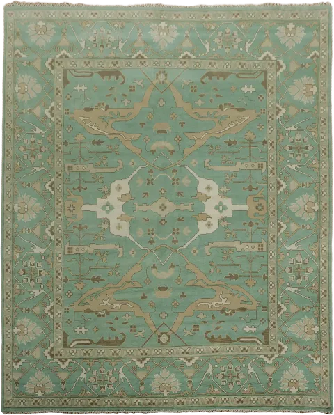 Sea-Foam Green Palace Rug with Traditional Eastern Design 12'x15'