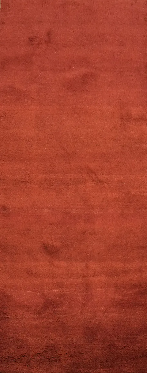 Modern Solid Red Gabbeh Persian Runner Rug Red Carpet 2x6 ft