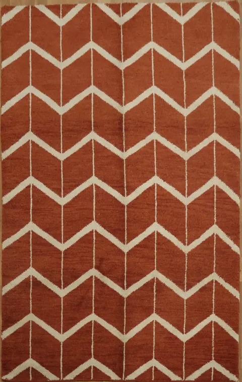Chevron Gabbeh Oriental Area Rug 5x8