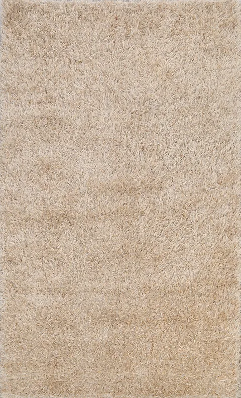 Beige Shaggy Shag Area Rug 5x7