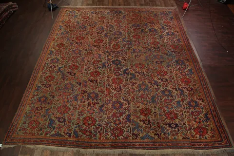 Pre-1900 Antique Oushak Turkish Large Rug 14x16