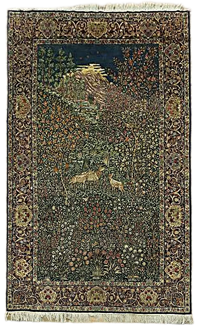 Pre-1900 Collectible Antique 5x8 Kerman Ravar Persian Area Rug