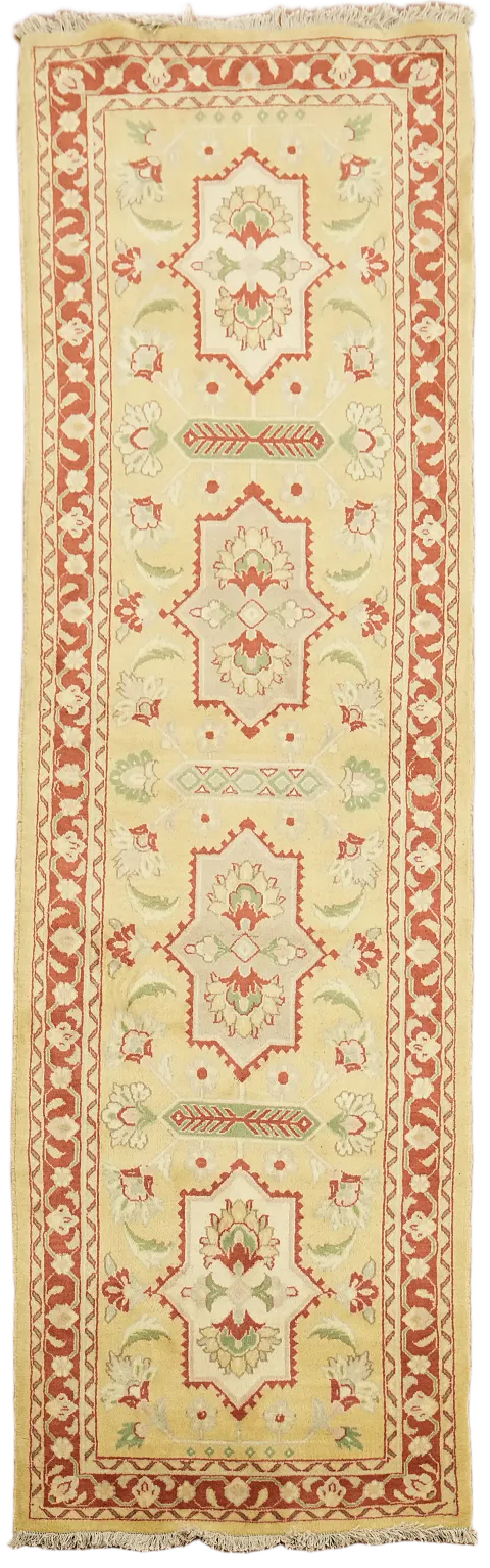 Floral Sarouk Persian Runner Rug 3x10