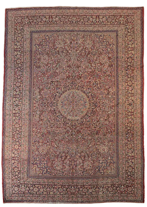 Pre-1900 Antique 9x12 Dorokhsh Persian Area Rug