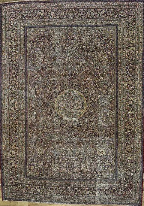 Pre-1900 Antique 9x12 Dorokhsh Persian Area Rug