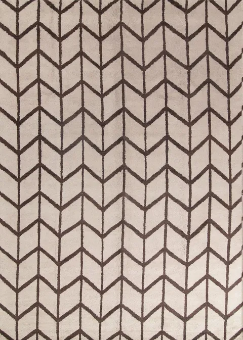 Geometric Moroccan Oriental Hand-Knotted Wool Ivory Area Rug 10x14
