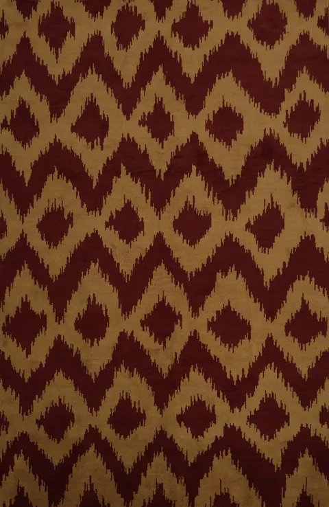 Rich Red and Tan Ethnic Inspired Moroccan Area Rug 9x12