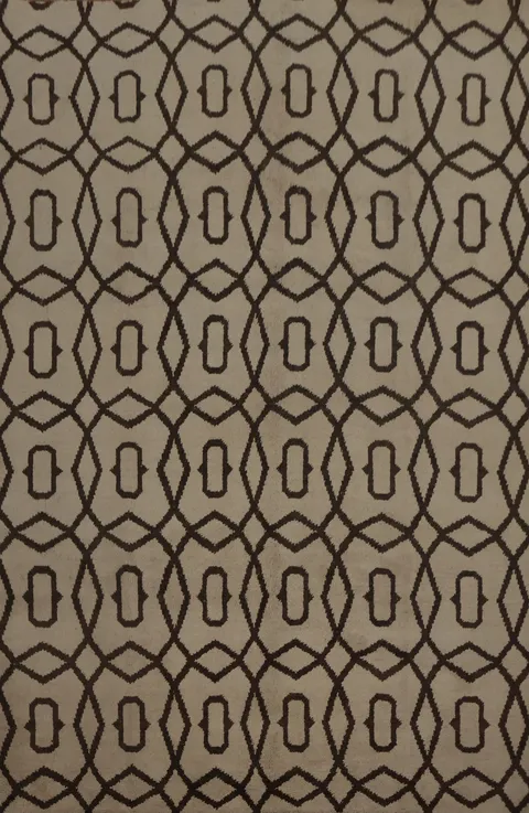 Stylish Lines: Geometric Pattern Rug for Living and Dining Areas 9x12