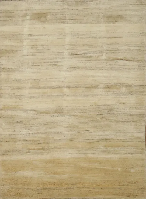 Modern Ivory Gabbeh Zolanvari Shiraz Persian Rug 4x5