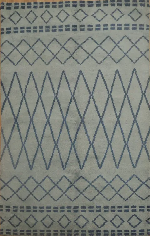 Geometric Moroccan Trellis Indian Area Rug 5x8