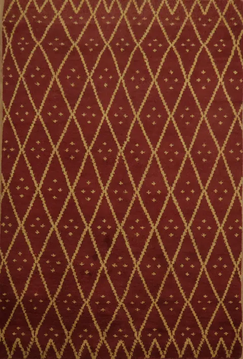 Moroccan Trellis Indian Area Rug 5x8
