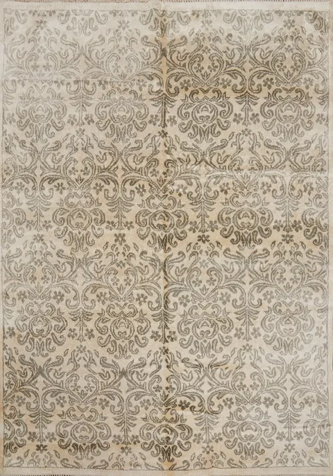 Transitional Silk Oushak Oriental Area Rug 8x10