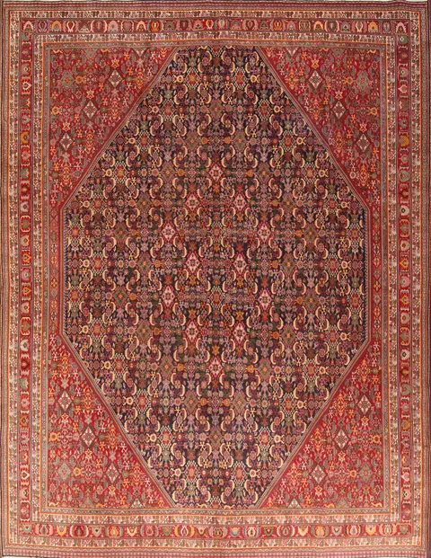 Geometric Kashkoli Shiraz Persian Area Rug 10x13