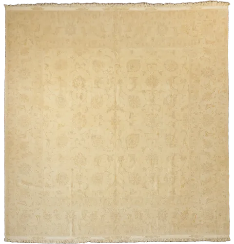 Wool & Silk Tabriz Persian Square Rug 10x10