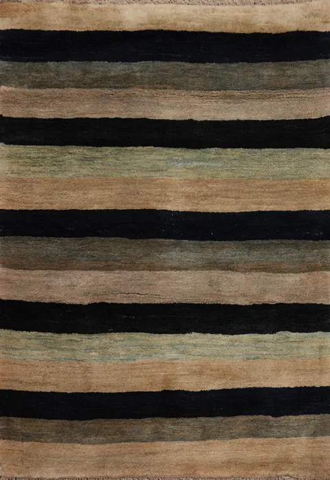 Stripe Modern Gabbeh Zollanvari Persian Rug 4x5