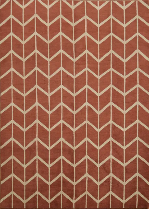 Chevron Style Moroccan Wool Area Rug 10x14