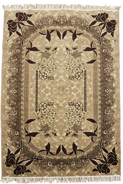 Brown Modern Turkish Accent Rug 5x7