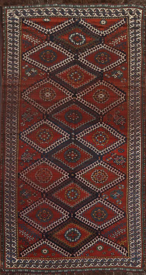 Antique vegetable Dye Lori Persian Area Rug 5x10