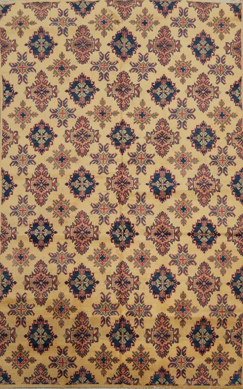 Geometric Kazak Chechen Oriental Area Rug 6x9