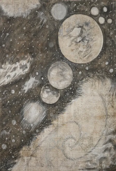 Night Sky Pictorial Wool Modern Persian Wool Rug 9x13