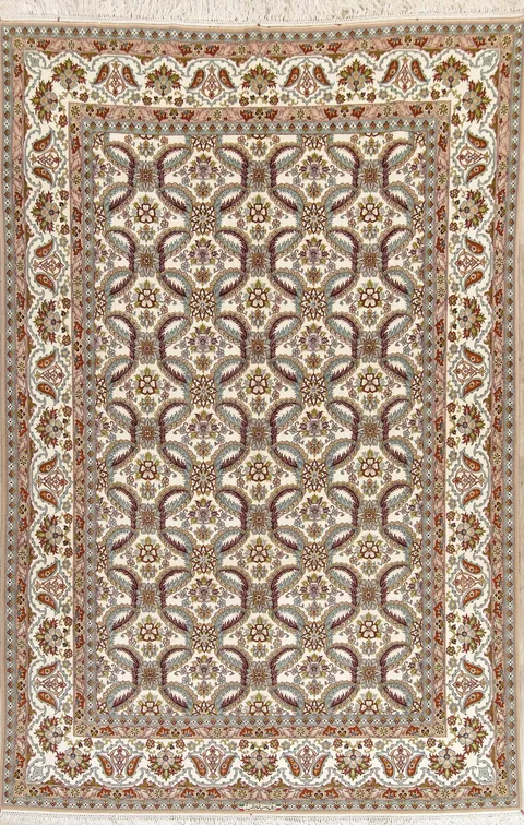Masterpiece Wool/Silk Isfahan Persian Area Rug 8x12