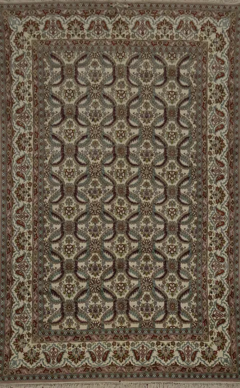 Signed By Zanganeh Isfahan Wool and Silk Persian Rug 8x12