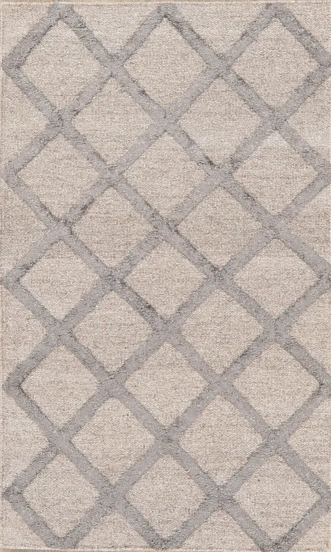 Brown Kilim Indian Oriental Wool Silk Rug