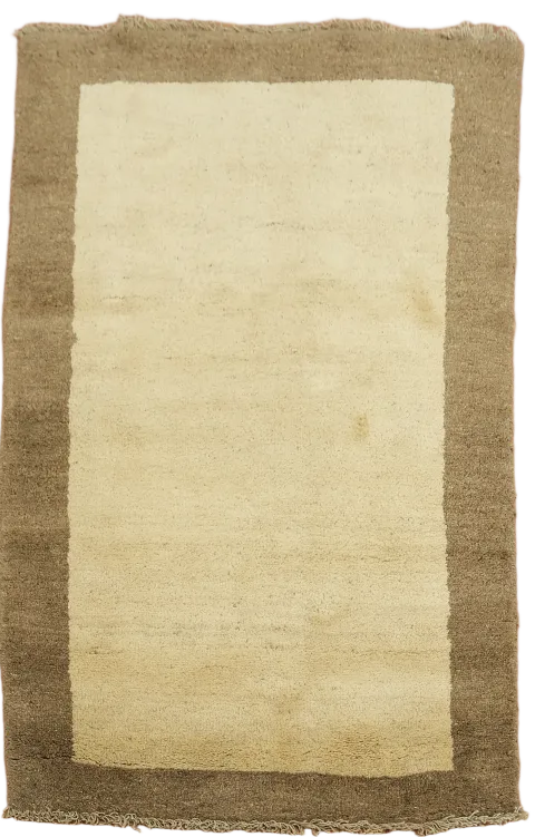 Bordered Solid 3x5 Gabbeh Shiraz Persian Area Rug