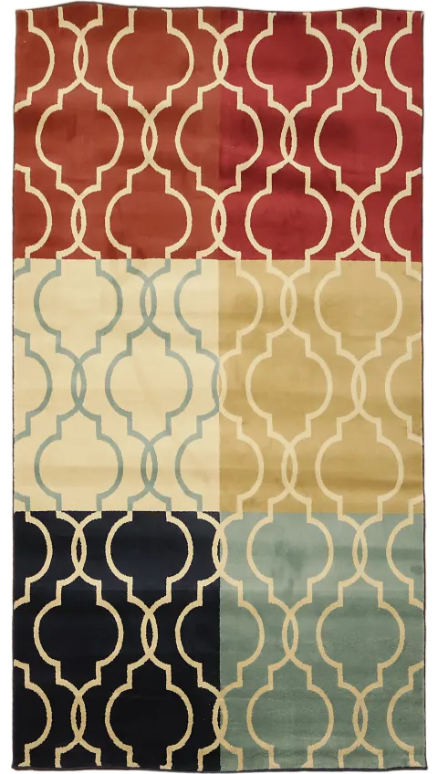 Multi-Color Modern Turkish Oriental Rug 5x8