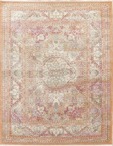 Distressed Geometric Turkish Oriental Rugs