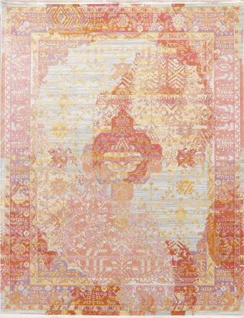 Vintage Style Distressed Heat-set Area Rugs