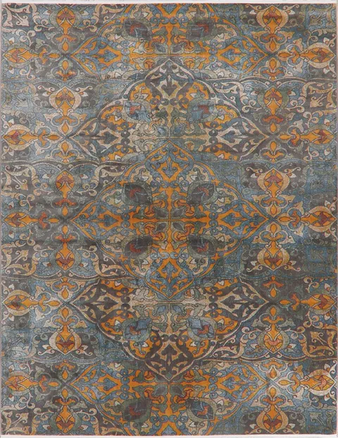 Vintage Style Distressed Heat-Set Area Rugs