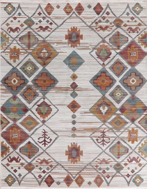 Vintage Style Distressed Heat-Set Area Rugs