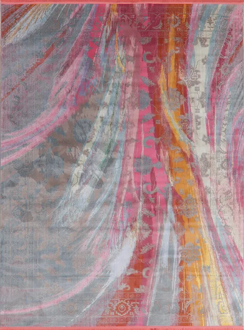 Vintage Style Distressed Heat-Set Area Rugs
