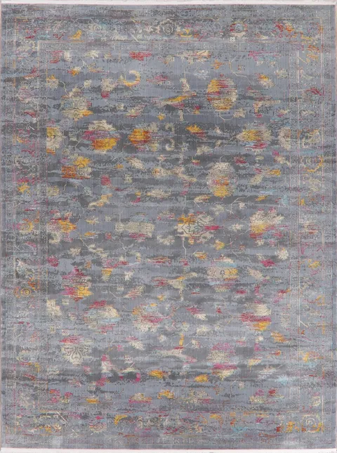 Vintage Style Distressed Heat-Set Area Rugs