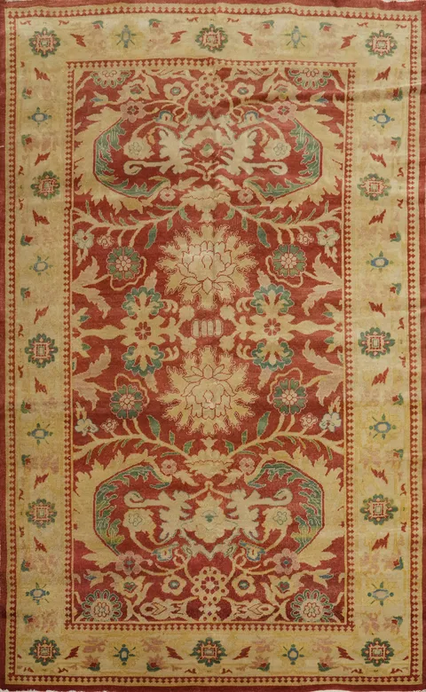 Handmade Floral Oushak Egyptian Area Rug 6x9