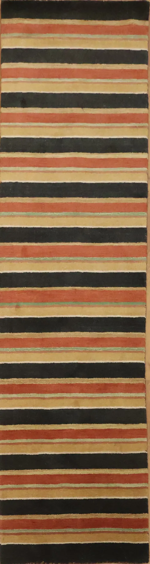 Striped Modern  3x10 Gabbeh Indian Oriental Rug Runner