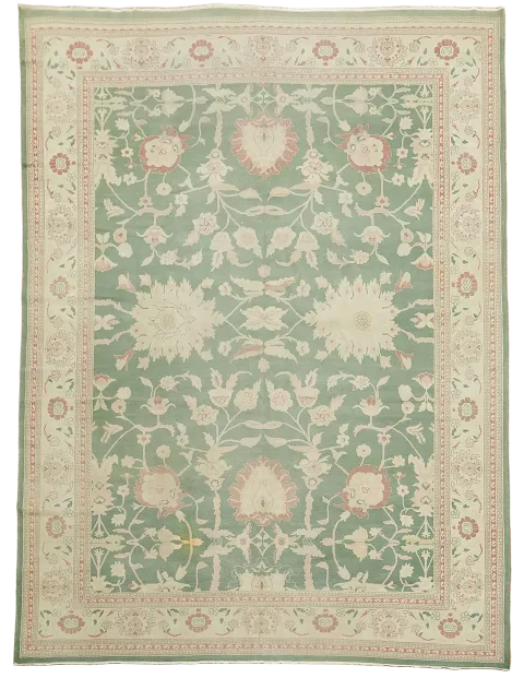 Antique Look Floral Oushak Turkish Area Rug 10x13