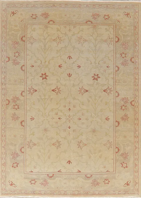 Antique Look Flora Oushak Turkish Area Rug 6x8