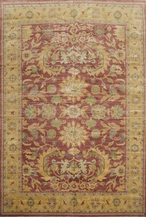 Vegetable Dye Mauve Oushak Egyptian Area Rug 8x10