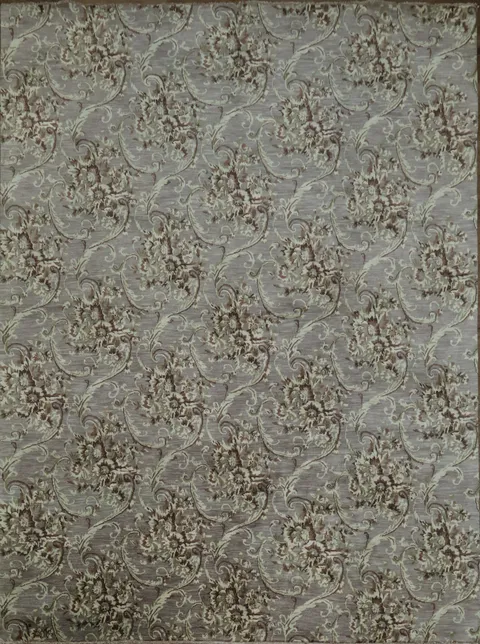 Luxurious Brown Rug with Detailed Paisley Patterns for Living Spaces 9x12